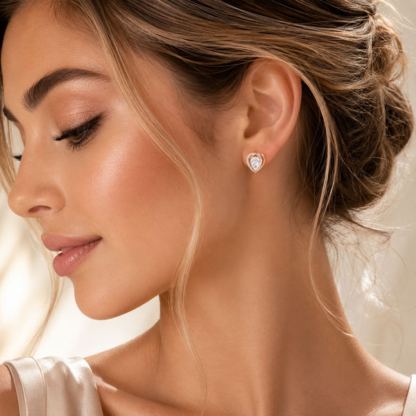 Serene Sparkle Rose Studs